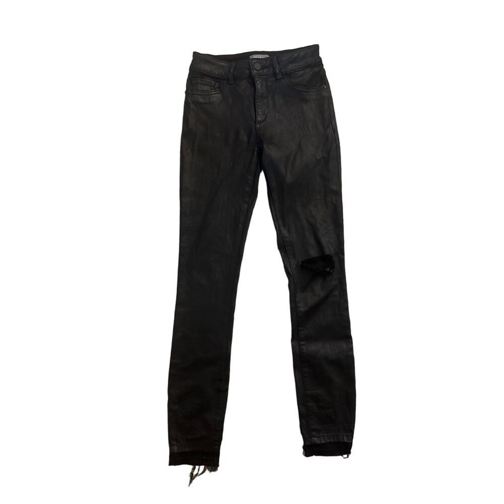 24 DL1961 Margaux Mid Rise Instasculpt Ankle Skinny Habasu Black Pants Jeans